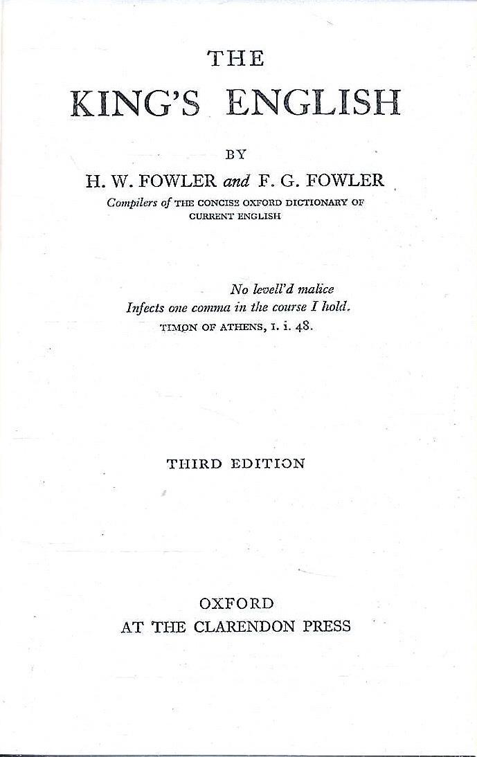 The King's English
