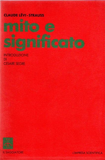 Mito e significato - Claude Lévi-Strauss - copertina