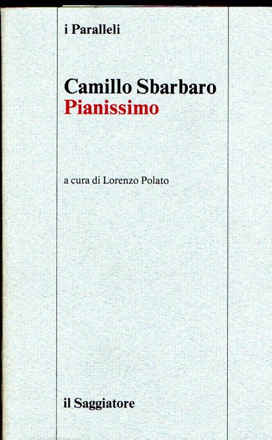 Pianissimo - Camillo Sbarbaro - copertina