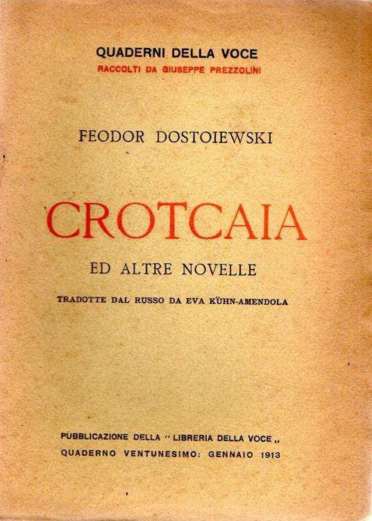 Crotcaia ed altre novelle - copertina