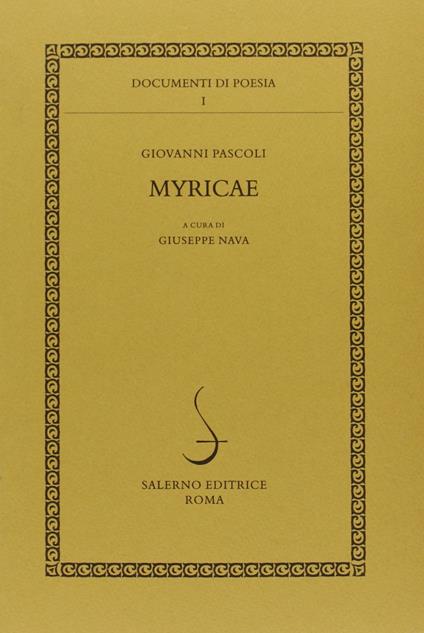 Myricae - Giovanni Pascoli - copertina