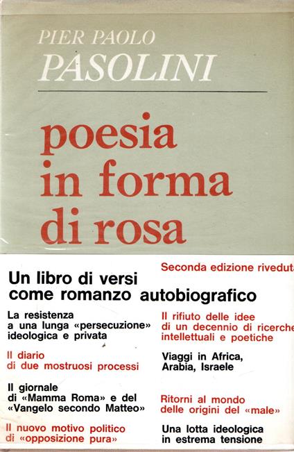 Poesia in forma di rosa (Seconda edizione riveduta) - Pier Paolo Pasolini - copertina