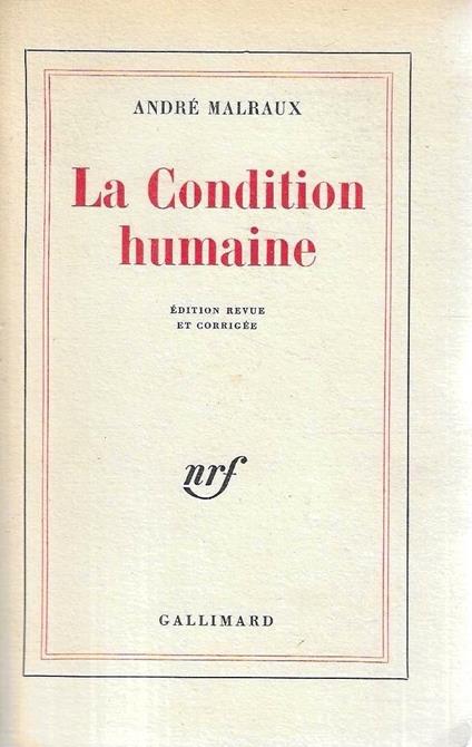 La Condition humaine - André Malraux - copertina