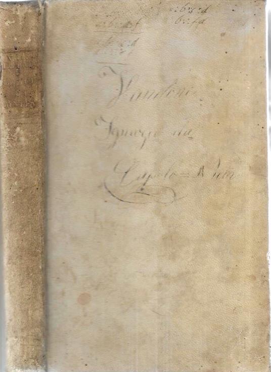 Lezioni di Matematica Elementare del P. Francesco Luino Gesuita Regio Professore nelle Scuole Palatine. Volume Primo: Aritmetica - copertina