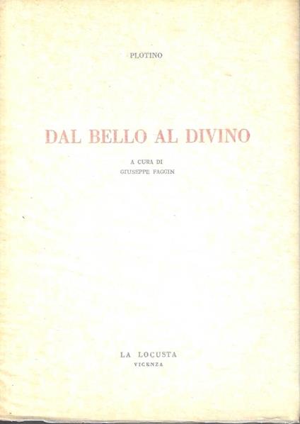 Dal bello al divino - Plotino - copertina