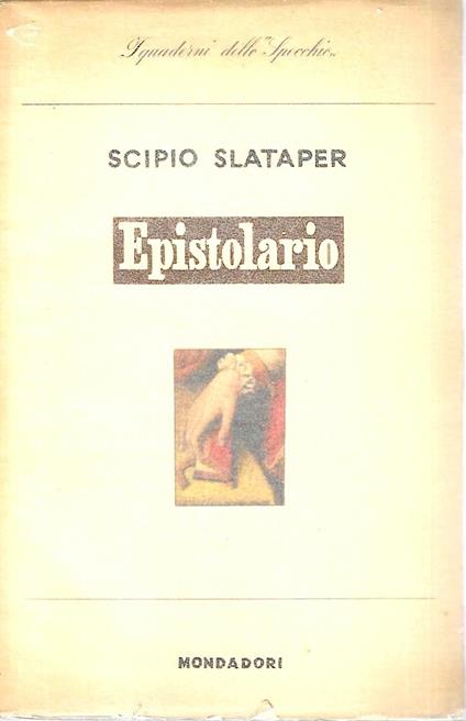 Epistolario - Scipio Slataper - copertina