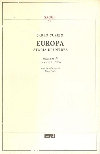 Europa : storia di un'idea - Carlo Curcio - copertina