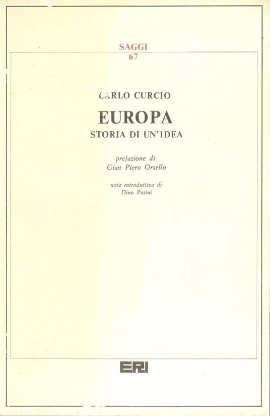 Europa : storia di un'idea - Carlo Curcio - copertina