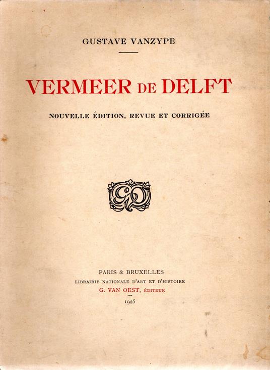 Vermeer de Delft - Gustave Vanzype - copertina