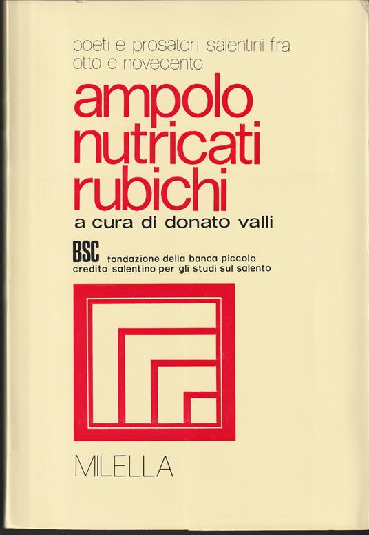 Ampolo, Nutricati, Rubichi , 1 - copertina