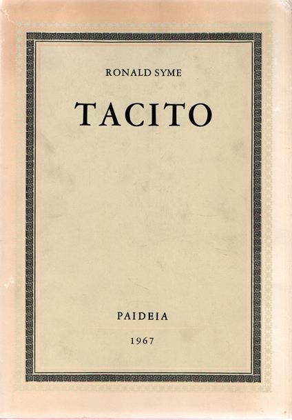 Tacito (vol. 1) - Ronald Syme - copertina