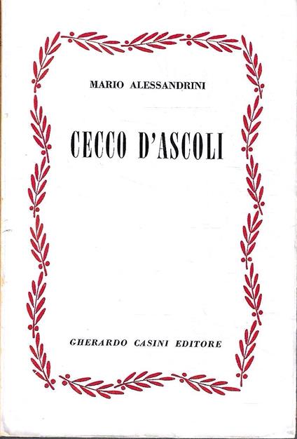 Cecco d'Ascoli - Mario Alessandrini - copertina