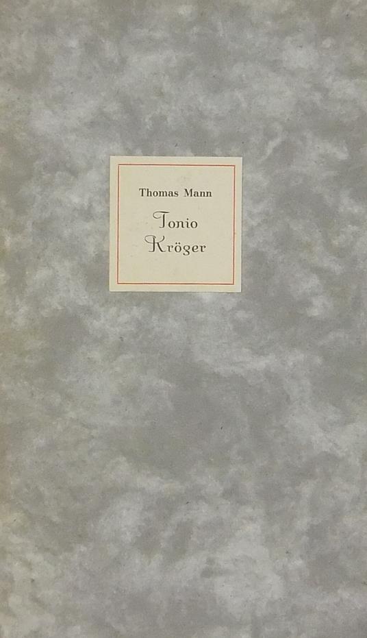 Tonio Kröger - Thomas Mann - copertina