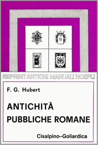 Antichità pubbliche romane - copertina