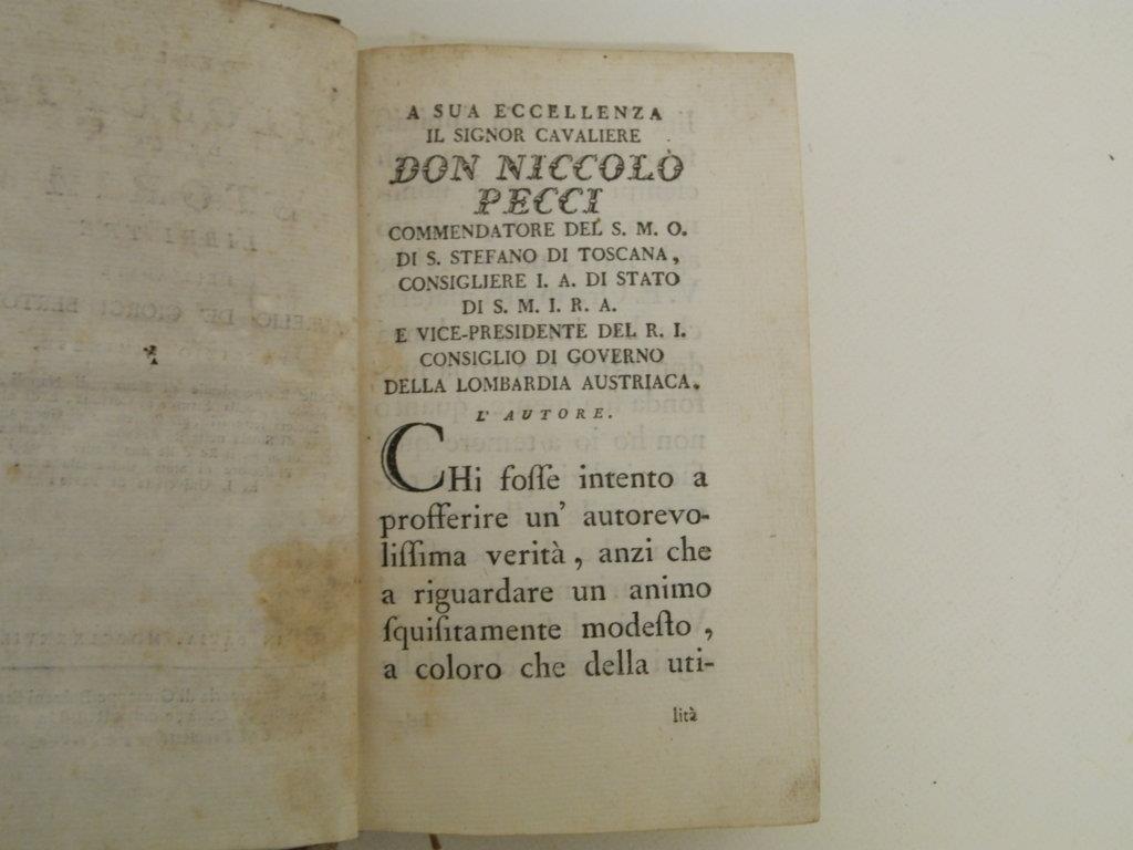 Della filosofia della storia. Libri tre dell'Abate Aurelio De' Giorgi Bertola. Patrizio riminese