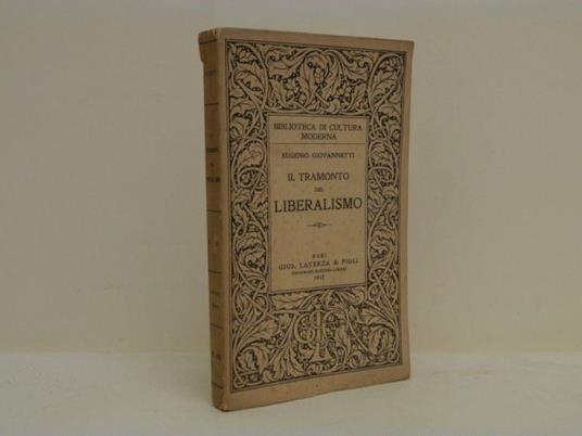 Il tramonto del Liberalismo - Eugenio Giovannetti - copertina