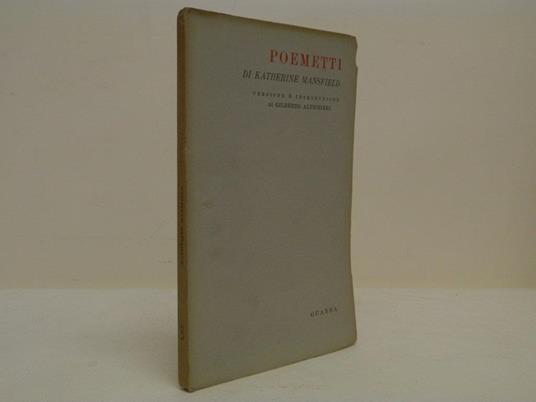Poemetti - Katherine Mansfield - copertina