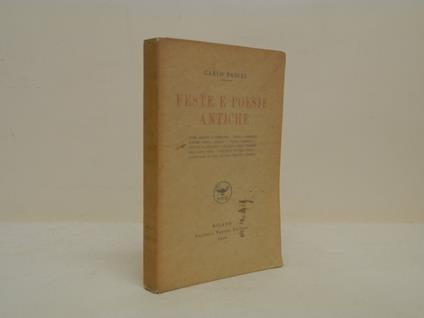 Feste e poesie antiche - Carlo Pascal - copertina