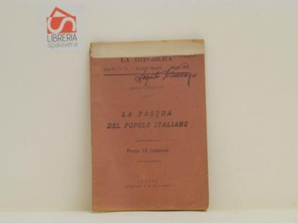 La pasqua del popolo italiano - copertina