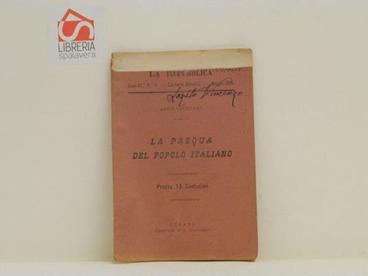 La pasqua del popolo italiano - copertina