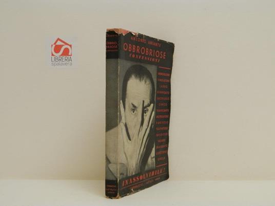 Obbrobriose confessioni - Antonio Aniante - copertina
