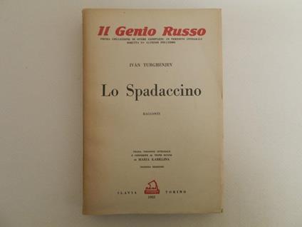 Lo spadaccino - Ivan Turgenev - copertina