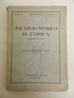 Archivio storico di Corsica. Anno XIII - N. 2, aprile-giugno 1937