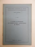 I lavori di fotometria all'osservatorio astronomico di Trieste