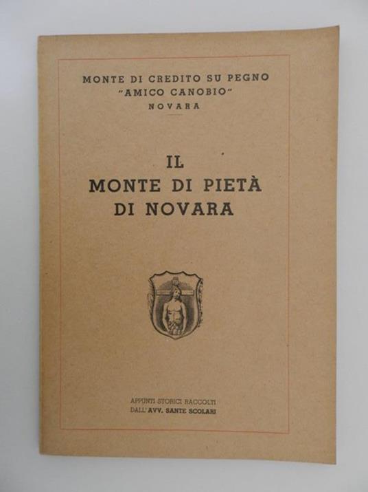 Il Monte di Pietà di Novara - Sante Scolari - copertina