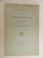 Al Prof. Giovanni Bini Cima pel suo carme arte e fede