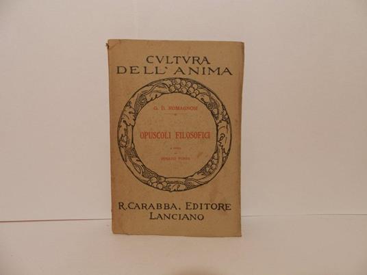 Opuscolti filosofici - G. Domenico Romagnosi - copertina