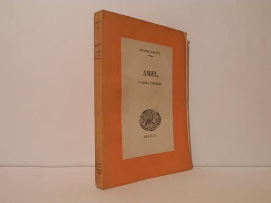 Amiel, o della timidezza - Gregorio Maranon - copertina