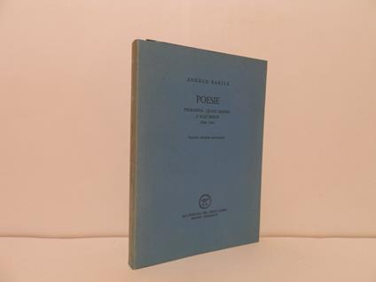 Poesie. Primasera - Quasi sereno - A sole breve. 1930-1963 - Angelo Barile - copertina