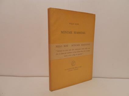 Minime massime - Nelo Risi - copertina