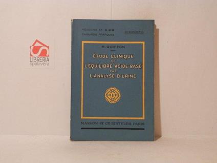 Etude clinique de l'equilibre acide-base par l'analyse d'urine - copertina