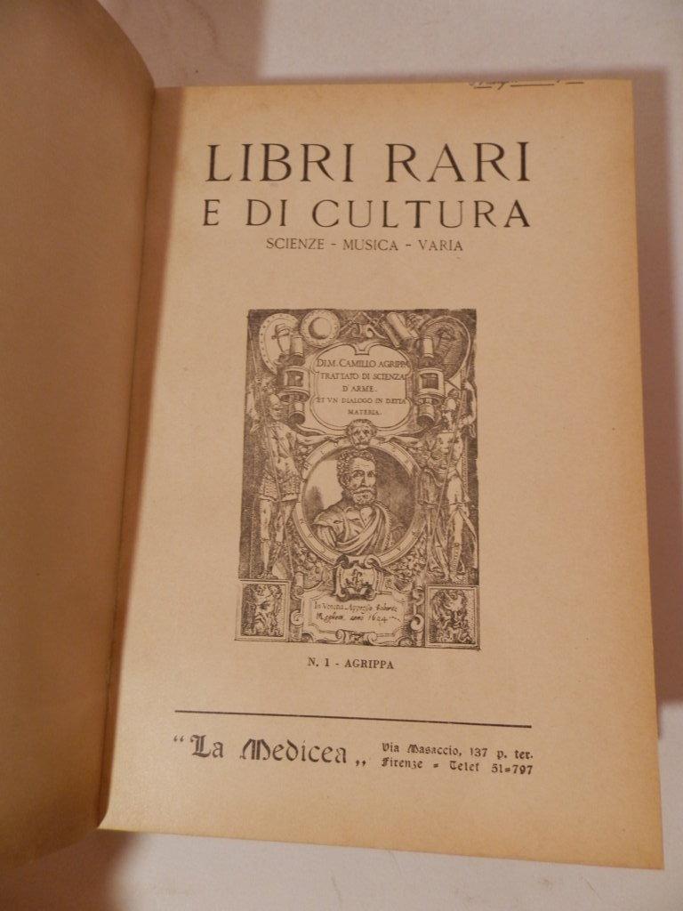 Libri rari e di cultura. Disegni e stampe. Libreria La Medicea, 24 cataloghi