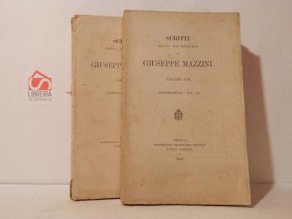Scritti letterari editi ed inediti di Giuseppe Mazzini - Giuseppe Mazzini - copertina