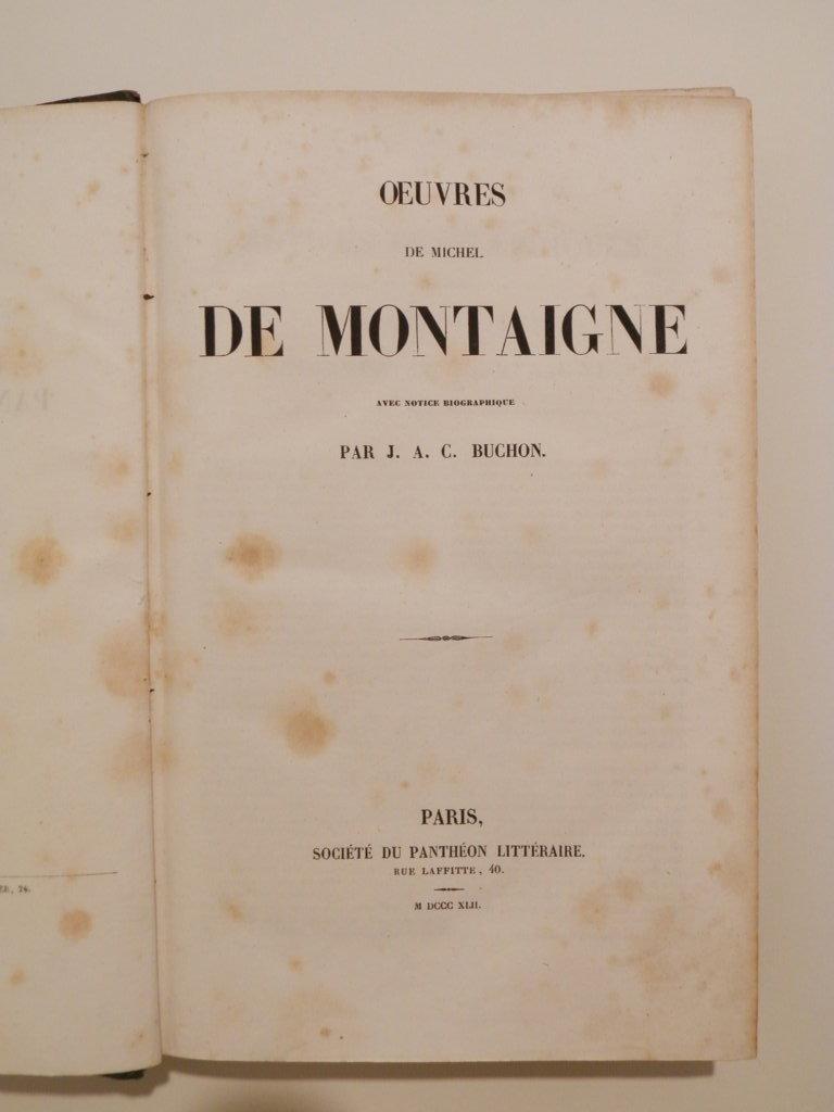 Oeuvres de Michel de Montaigne