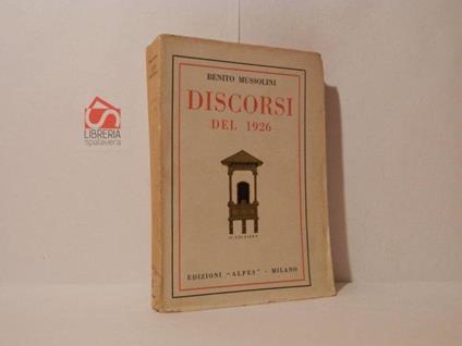 Discorsi del 1926 - Benito Mussolini - copertina