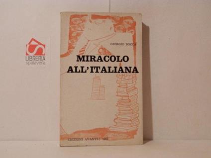 Miracolo all'italiana - Giorgio Bocca - copertina