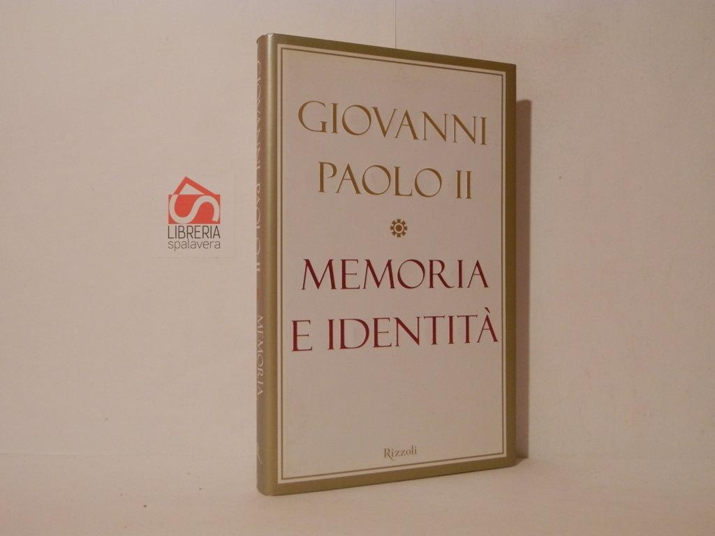 Memoria e itdentità. Conversazioni a cavallo dei millenni