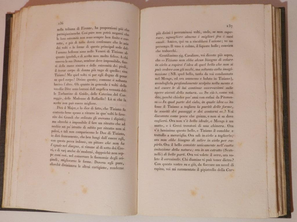 Le Majerine ovvero lettere sul bello ideale di Giuseppe Carpani in risposta al libro della imitazione pittorica del Cav. Andrea Majer