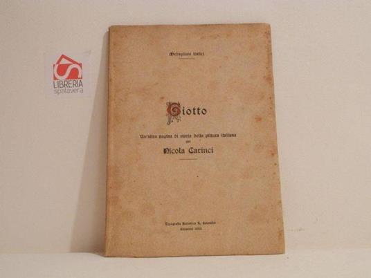 Giotto : un'altra pagina di storia della pittura italiana - Nicola Carinci - copertina