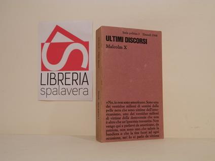 Ultimi discorsi - Malcolm X - copertina
