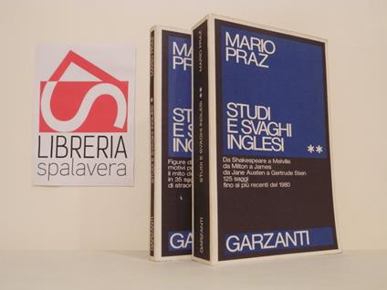 Studi e svaghi inglesi - Mario Praz - copertina