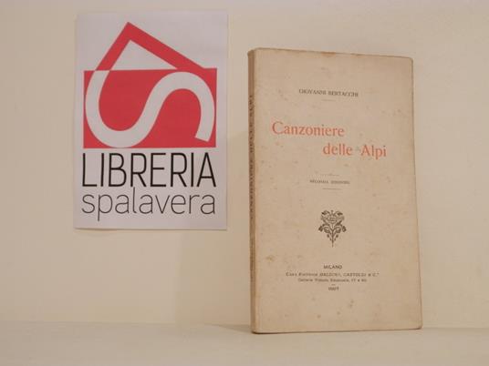 Canzoniere delle Alpi - Giovanni Bertocchi - copertina