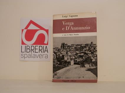 Verga e D'Annunzio - Luigi Capuana - copertina