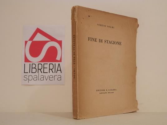 Fine di stagione - Sergio Solmi - copertina