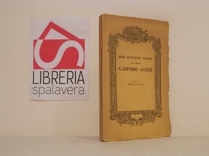 Rime burlesche inedite - Gasparo Gozzi - copertina