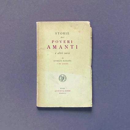 Storie dei poveri amanti e altri racconti - Giorgio Bassani - copertina